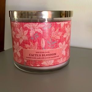 Brand new bath and body cactus blossom three wick candle
